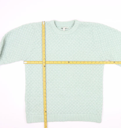 Topshop Women’s Green Knit Crew Neck Jumper Size S UK 8-10