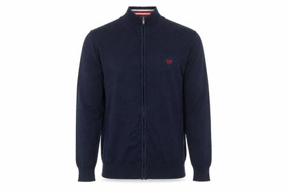 Crew Clothing Men's Blue Cotton Full Zip Jumper Size M