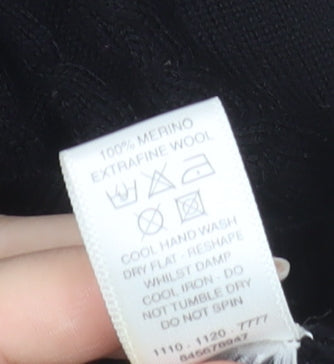 Rocha.John Rocha Women's Black Merino Wool Sleeveless Roll Neck Knit Top Size M