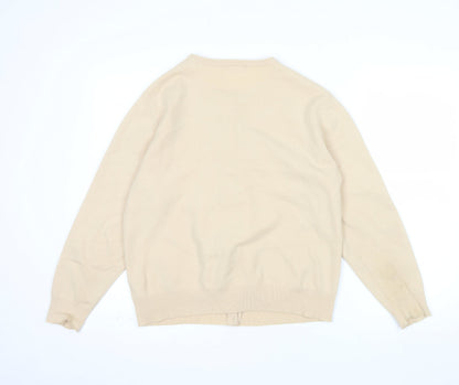 El Corte Inglés Women Beige 100% Cashmere Cardigan Size 16