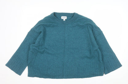 Next Women's Blue Lambswool Crew Neck Pullover Jumper 2XL