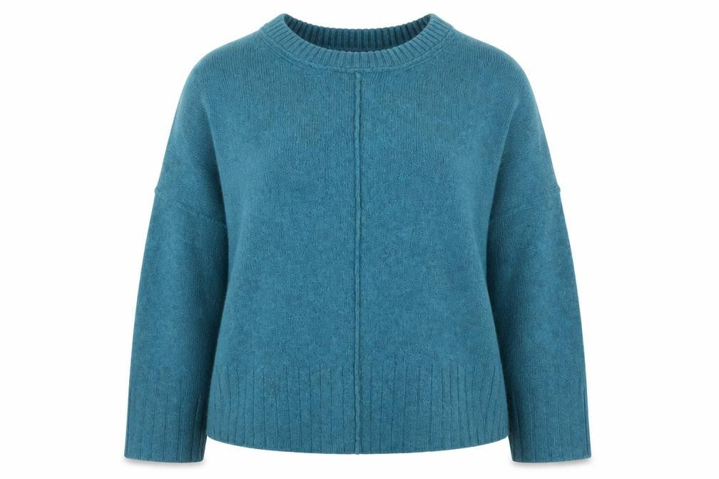 Next Women's Blue Lambswool Crew Neck Pullover Jumper 2XL