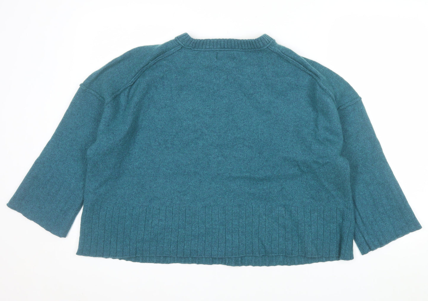 Next Women's Blue Lambswool Crew Neck Pullover Jumper 2XL
