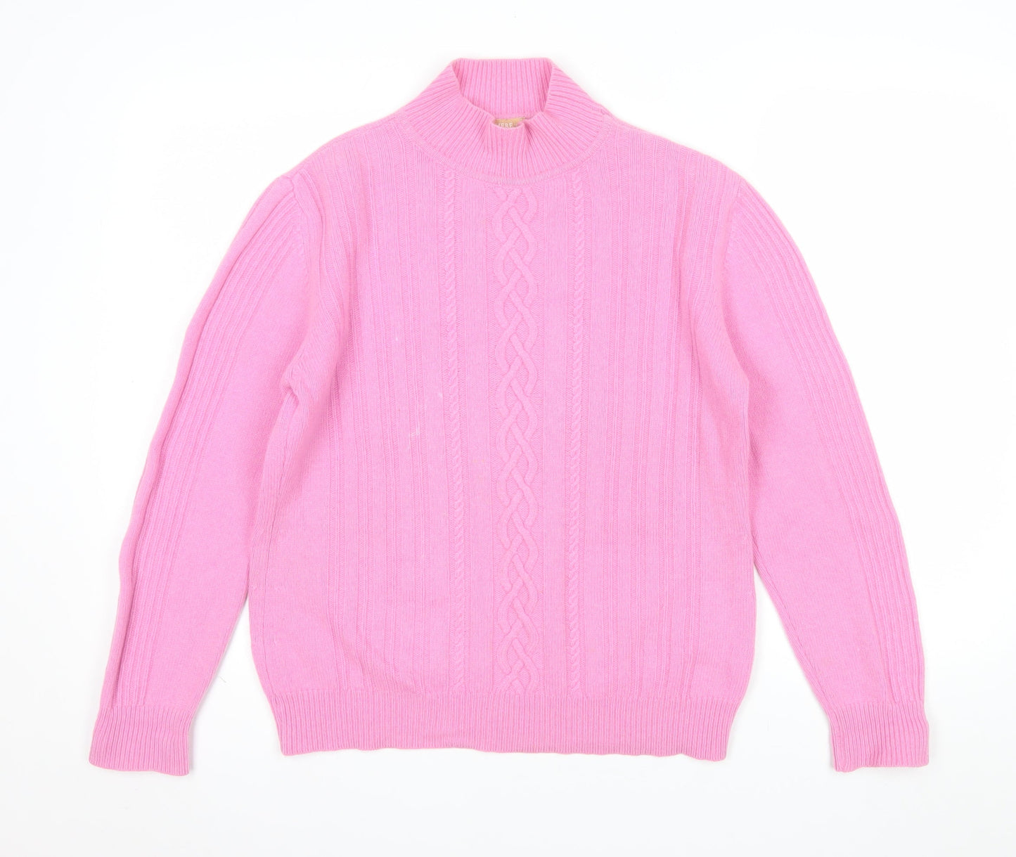 El Corte Inglés Women's Pink 100% Cashmere Mock Neck Jumper Size 14