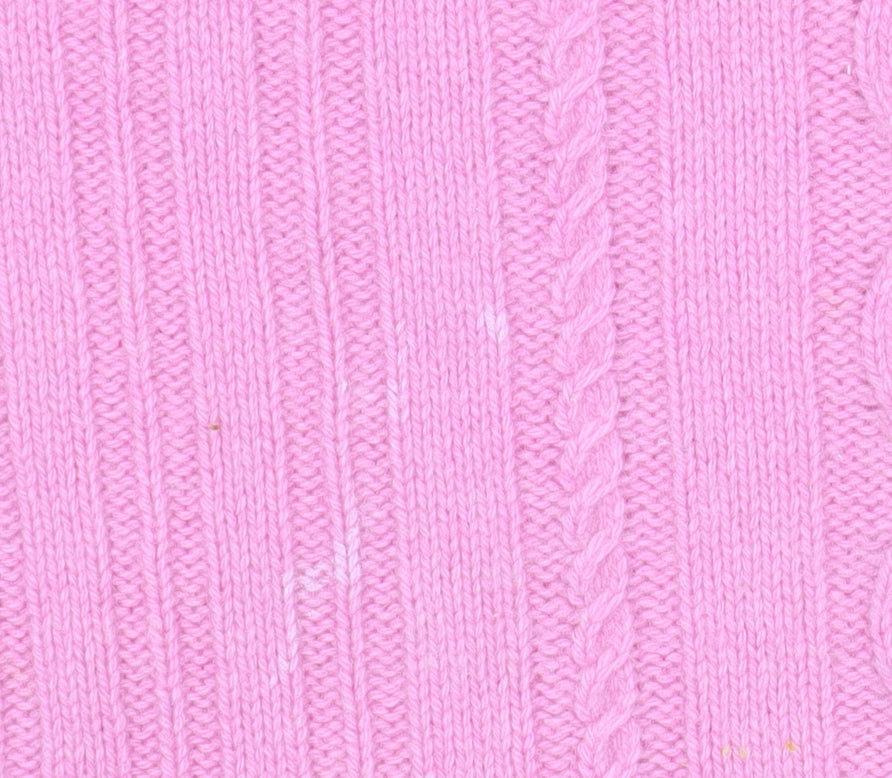 El Corte Inglés Women's Pink 100% Cashmere Mock Neck Jumper Size 14