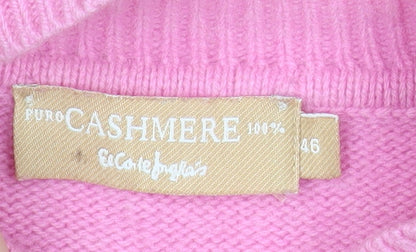 El Corte Inglés Women's Pink 100% Cashmere Mock Neck Jumper Size 14
