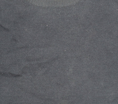 Jaeger Men Blue XL Merino Silk Crew Neck Jumper