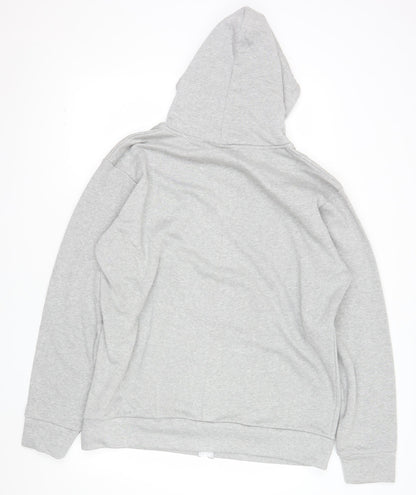 Nouvelle Collection Women Grey Full Zip Hoodie Size 22-24 Plus Polyester