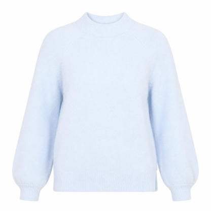 Marks and Spencer Women’s Blue Mock Neck Knit Jumper Size S