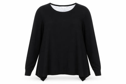 Society 8 Women's Black Round Neck Long Sleeve Cardigan Size 12