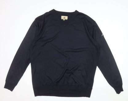 Woodworm Golf Men's Blue 3XL V-Neck Pullover Jumper