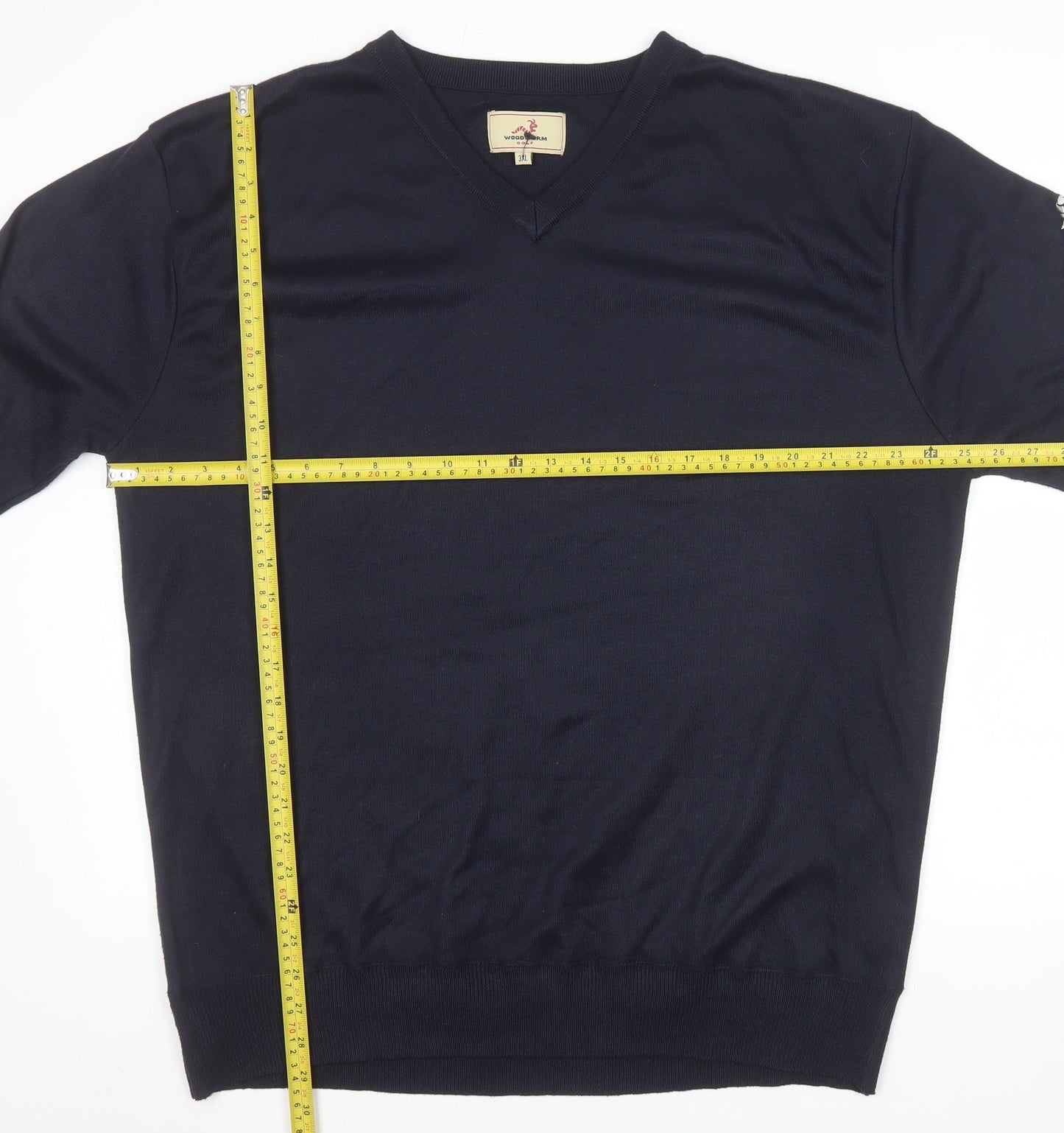 Woodworm Golf Men's Blue 3XL V-Neck Pullover Jumper