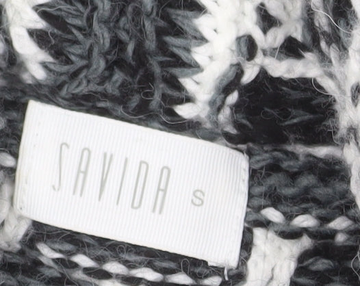 Savida Women Grey Chunky-Knit Long Cardigan Size S