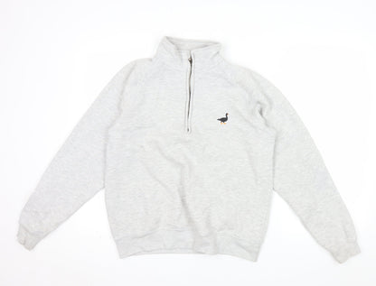 Goose & Gander Men's Grey 1/4 Zip Fleece Sweatshirt Size S