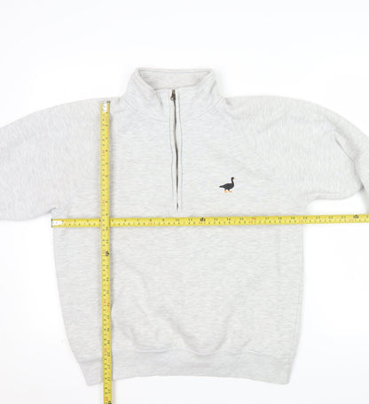Goose & Gander Men's Grey 1/4 Zip Fleece Sweatshirt Size S