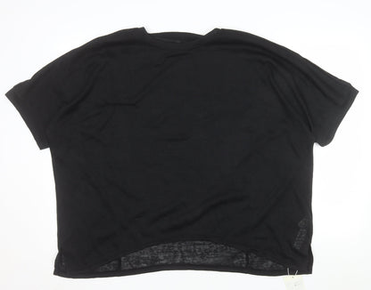 Halara Women's Black L Basic Relaxed Fit Short Sleeve T-Shirt
