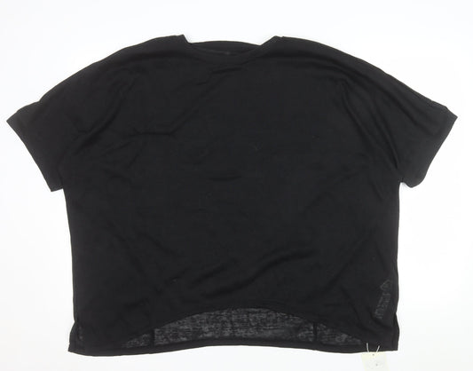 Halara Women's Black L Basic Relaxed Fit Short Sleeve T-Shirt
