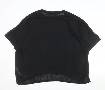 Halara Women's Black L Basic Relaxed Fit Short Sleeve T-Shirt