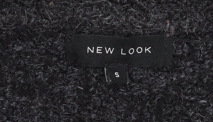 New Look Women Black Chunky Knit Longline Cardigan Size S