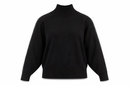 Jigsaw Women’s Black Wool High Neck Jumper Size S