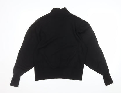 Jigsaw Women’s Black Wool High Neck Jumper Size S