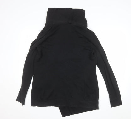 AllSaints Women's Black Small Full Zip Hoodie 62% Cotton 38% Modal