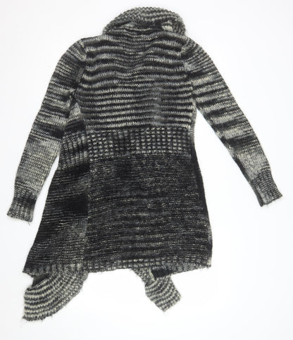 Purple Womens Grey Wool Chunky Knit Cardigan M