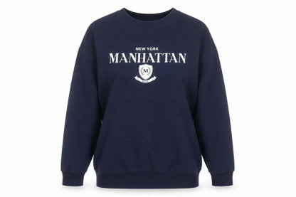 New Look Women's Navy Manhattan Crew Neck Sweatshirt Size M