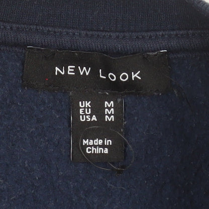 New Look Women's Navy Manhattan Crew Neck Sweatshirt Size M