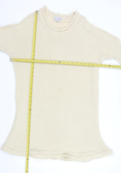 Stitch & Pieces Women’s Beige Cotton Chunky Knit Tunic Jumper Size 14