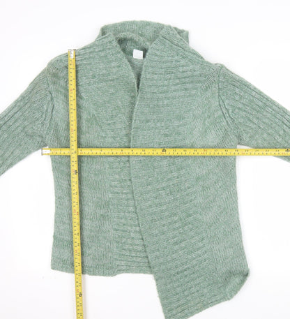 New Look Women's Green Chunky Knit Open Cardigan Size 14