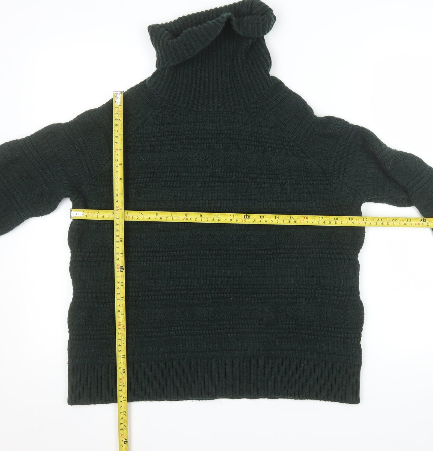 Great Plains Women's Black Roll Neck Chunky Knit Jumper L
