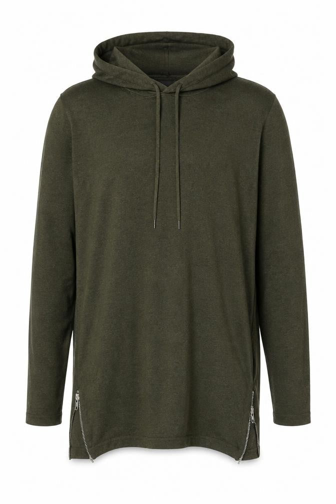 ASOS Men's Green Cotton Hooded Pullover Jumper Size M