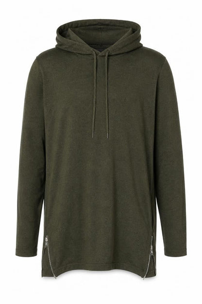 ASOS Men's Green Cotton Hooded Pullover Jumper Size M