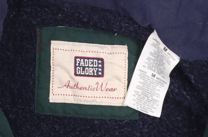 Faded Glory Women Green Parka Jacket Hooded Cotton Lined M