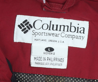 Columbia Men's Red Waterproof Hooded Parka Jacket Size L
