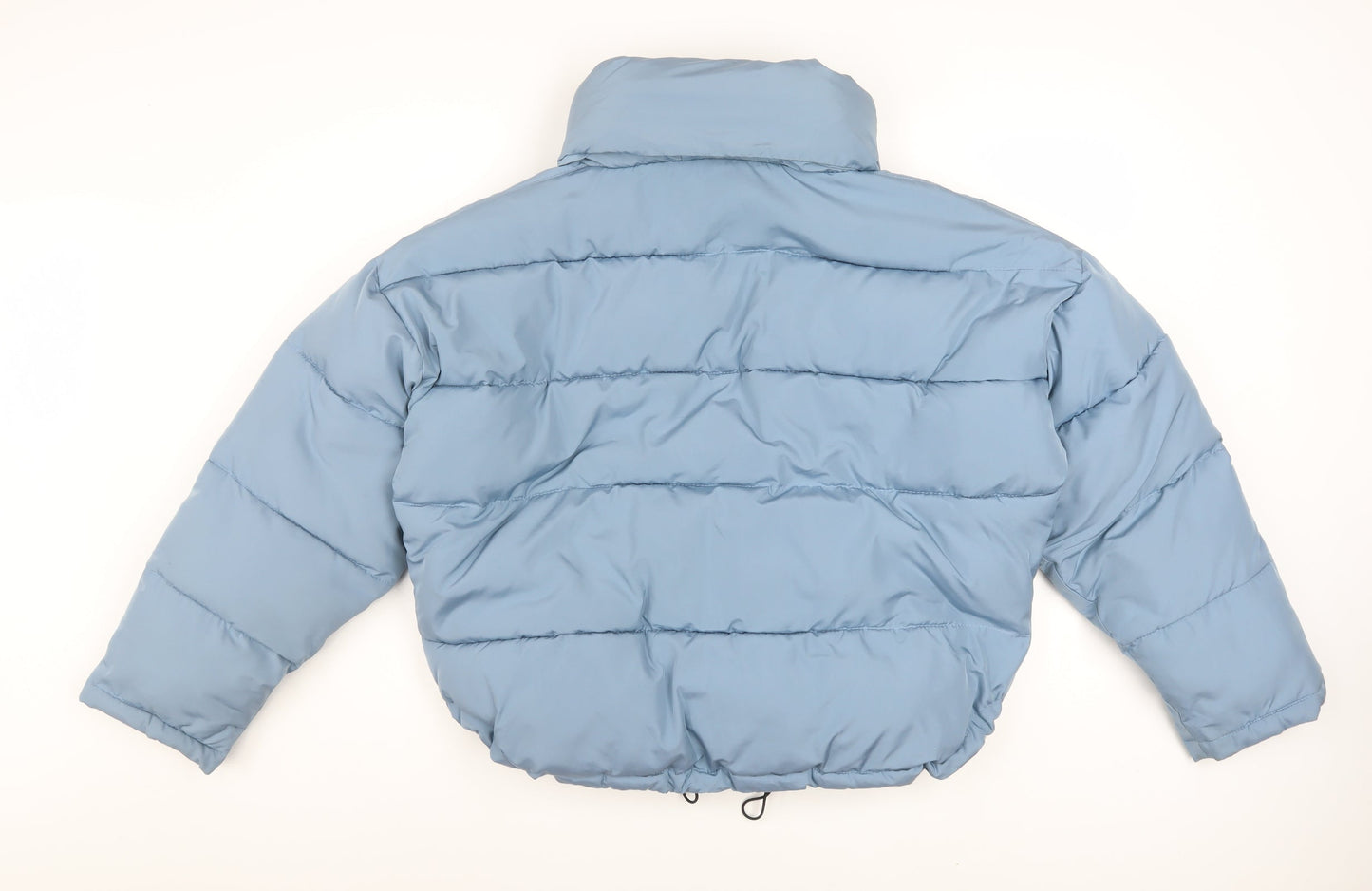 Urban Outfitters Women's Blue Puffer Jacket Size S Cropped Winter Coat