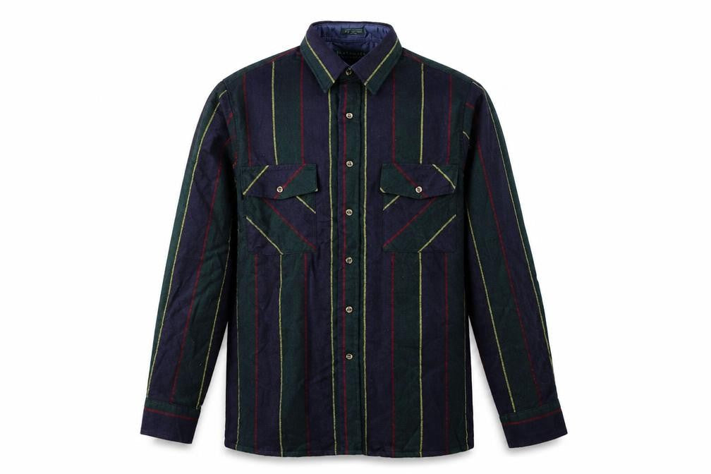 Claybrooke Outdoors Men's Multicoloured Striped Button-Up Shirt M