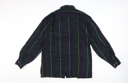 Claybrooke Outdoors Men's Multicoloured Striped Button-Up Shirt M