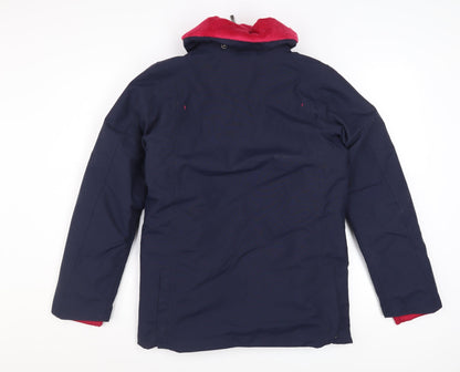 Fouganza Girls Blue Winter Riding Jacket 14 Years Lined Water Resistant
