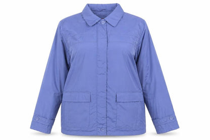 Tudor Court Women's Blue Polyester Mid-Length Basic Jacket Size M