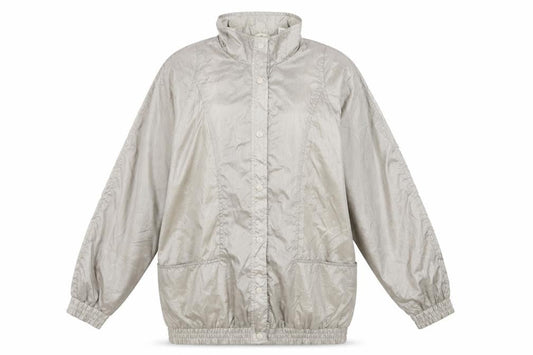 Haband Women Beige Nylon Lined Windbreaker Jacket Size M