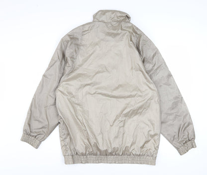 Haband Women Beige Nylon Lined Windbreaker Jacket Size M