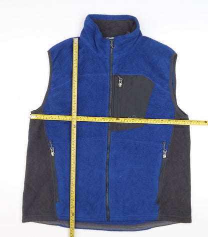 Eddie Bauer Men's Blue Fleece Bodywarmer Waistcoat L Outdoor Hiking