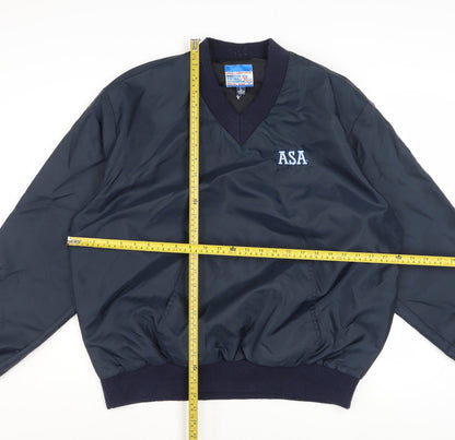Amateur Softball Association Men's Blue Pullover Nylon Sweatshirt L