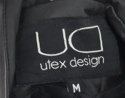 Utex Design Women Grey Waterproof Hooded Rain Coat Jacket M