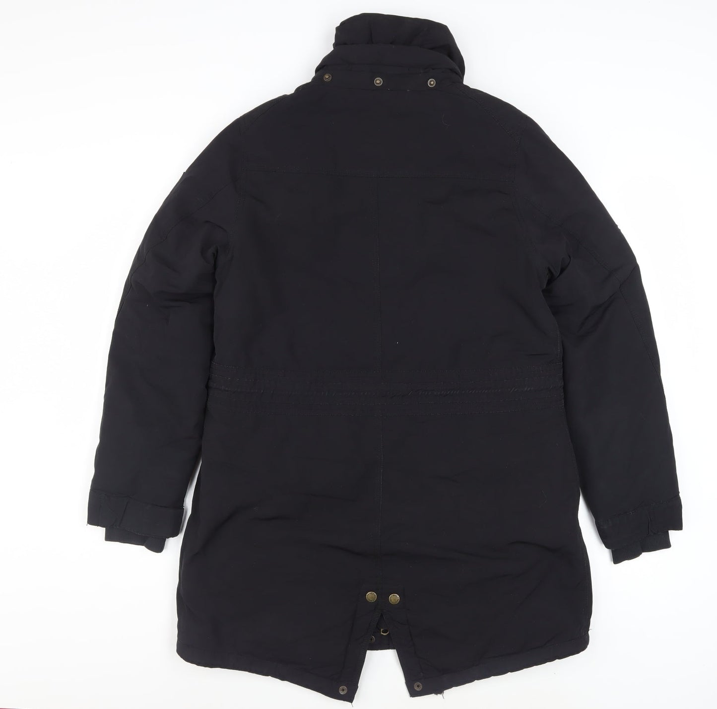 Triple Five Soul Women's Black Parka Coat Size M Long Hooded Winter Jacket
