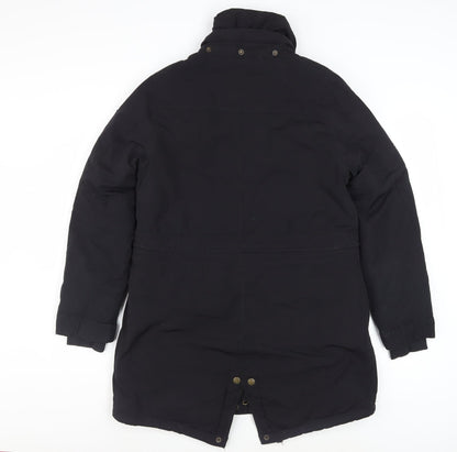 Triple Five Soul Women's Black Parka Coat Size M Long Hooded Winter Jacket