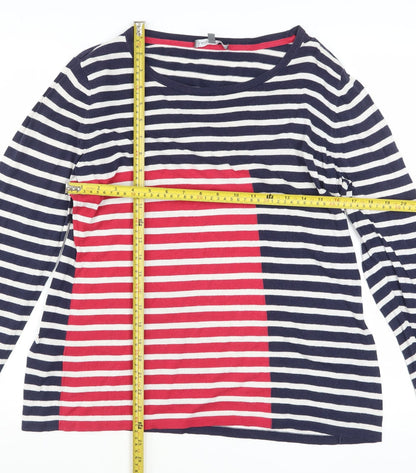Laura Ashley Women’s Multicoloured Stripe Cotton Jumper UK 16