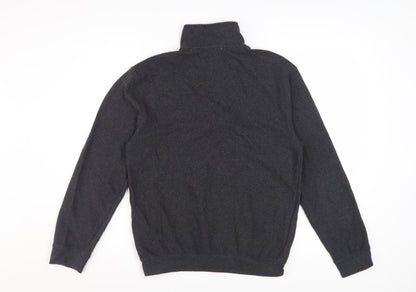 Hudson River Men's Grey 1/2 Zip Knit Jumper Size S
